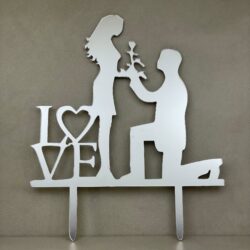 Cake Topper con Proposta di Matrimonio- in Plexiglass Regplex Decorazione per Torta - immagine 2