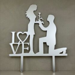 Cake Topper con Proposta di Matrimonio- in Plexiglass Regplex Decorazione per Torta
