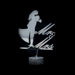 Cake Topper - Mr & Mrs - in Plexiglas Regplex per Torta Nuziale - immagine 2