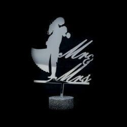 Cake Topper - Mr & Mrs - in Plexiglas Regplex per Torta Nuziale
