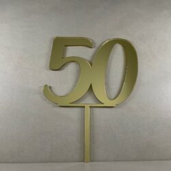 Cake Topper - Numero 50 - in Plexiglas Regplex Decorazione per Torta - immagine 4