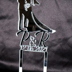 Cake Topper Oggi Sposi in Plexiglass Regplex Scritta Personalizzata - immagine 2