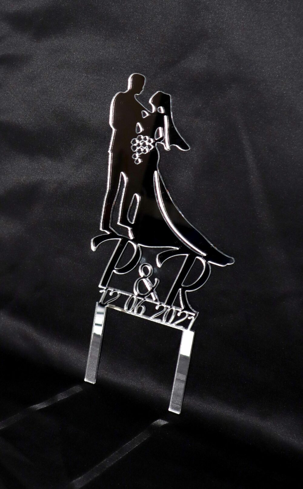Cake Topper Oggi Sposi in Plexiglass Regplex Scritta Personalizzata - immagine 3