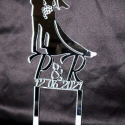 Cake Topper Oggi Sposi in Plexiglass Regplex Scritta Personalizzata