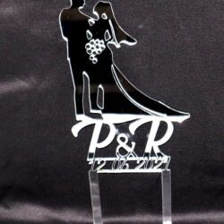 Cake Topper Oggi Sposi in Plexiglass Regplex Scritta Personalizzata - immagine 4