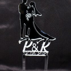 Cake Topper Oggi Sposi in Plexiglass Regplex Scritta Personalizzata - immagine 5