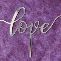 Cake Topper scritta - Love -  in Plexiglass Regplex per Torta
