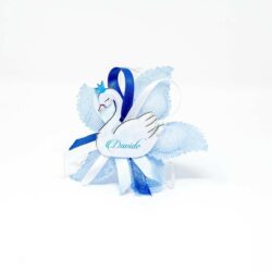 Cigno Nascita Celeste in Plexiglas in versione accessorio per Bomboniera Regplex Personalizzabile - immagine 2
