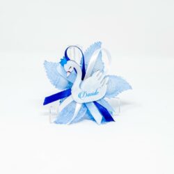 Cigno Nascita Celeste in Plexiglas in versione accessorio per Bomboniera Regplex Personalizzabile - immagine 3