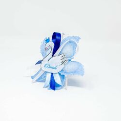 Cigno Nascita Celeste in Plexiglas in versione accessorio per Bomboniera Regplex Personalizzabile - immagine 4