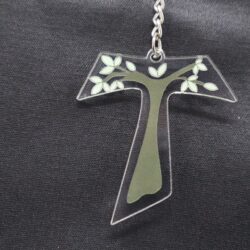 Croce Tau Religioso in Plexiglas in versione accessorio per Bomboniera Regplex Personalizzabile - immagine 4