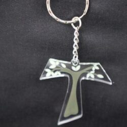 Croce Tau Religioso in Plexiglas in versione accessorio per Bomboniera Regplex Personalizzabile