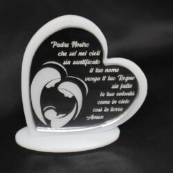 Cuore Preghiera in Plexiglas in versione accessorio per Bomboniera Regplex Personalizzabile - immagine 2