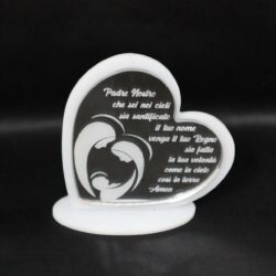 Cuore Preghiera in Plexiglas in versione accessorio per Bomboniera Regplex Personalizzabile - immagine 3