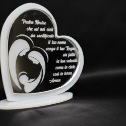 Cuore Preghiera in Plexiglas in versione accessorio per Bomboniera Regplex Personalizzabile - immagine 5