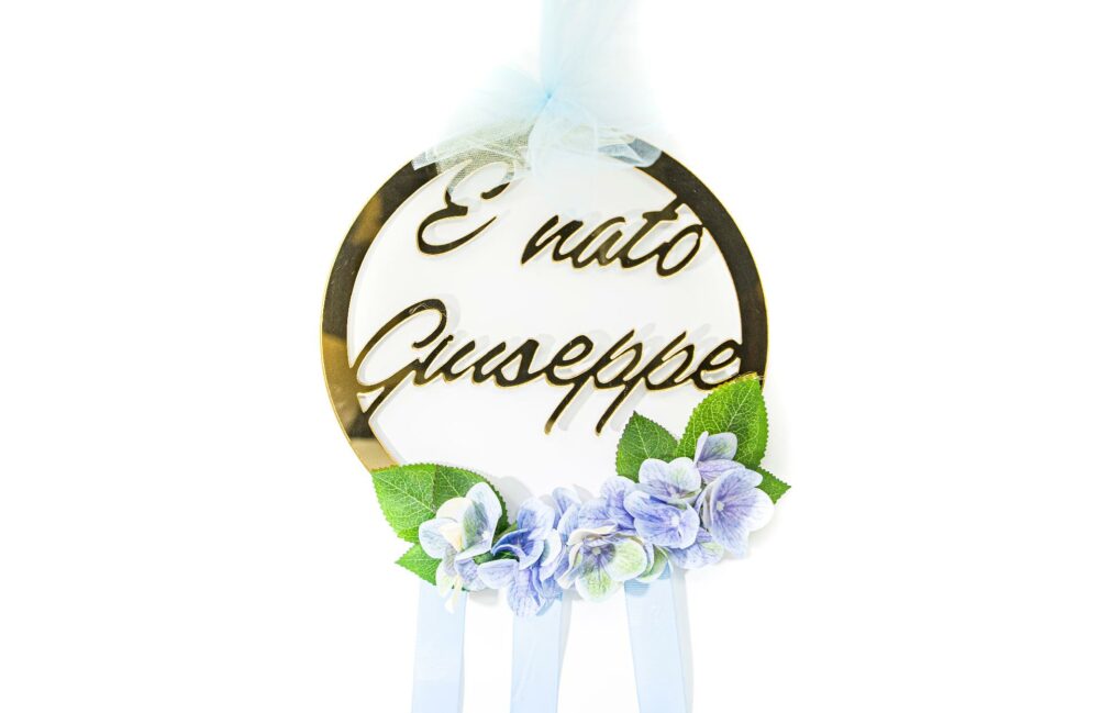 Dietro Porta Nascita in Plexiglas Regplex Con Scritta Personalizzata - immagine 2