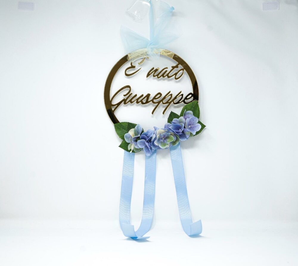 Dietro Porta Nascita in Plexiglas Regplex Con Scritta Personalizzata - immagine 3