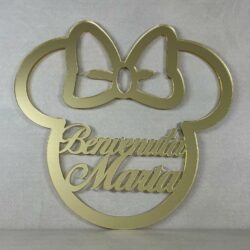 Dietro Porta Nascita in Plexiglas Specchiato Regplex Con Scritta Personalizzata - immagine 2