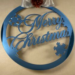 Ghirlanda Natalizia Fuoriporta Specchiata con scritta "Merry Christmas" Regplex in Plexiglass GH-4 - immagine 3