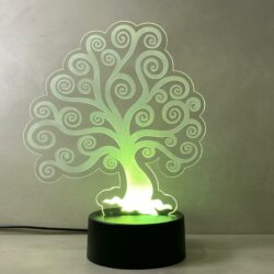 Lampada Albero della Vita con Scritta Personalizzata Regplex Base LED RGB - immagine 2