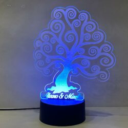 Lampada Albero della Vita con Scritta Personalizzata Regplex Base LED RGB - immagine 3