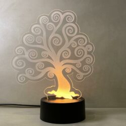 Lampada Albero della Vita con Scritta Personalizzata Regplex Base LED RGB - immagine 4