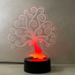 Lampada Albero della Vita con Scritta Personalizzata Regplex Base LED RGB - immagine 6