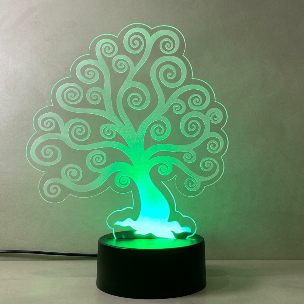 Lampada Albero della Vita con Scritta Personalizzata Regplex Base LED RGB - immagine 7