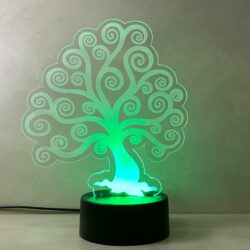 Lampada Albero della Vita con Scritta Personalizzata Regplex Base LED RGB - immagine 7