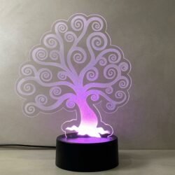 Lampada Albero della Vita con Scritta Personalizzata Regplex Base LED RGB - immagine 9
