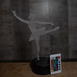 Lampada Ballerina con Scritta Personalizzata Regplex Base LED RGB - immagine 3