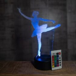 Lampada Ballerina con Scritta Personalizzata Regplex Base LED RGB