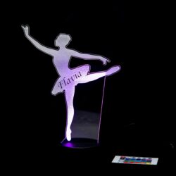 Lampada Ballerina con Scritta Personalizzata Regplex Base LED RGB - immagine 5