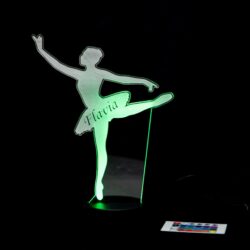 Lampada Ballerina con Scritta Personalizzata Regplex Base LED RGB - immagine 7