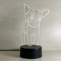 Lampada chihuahua con Scritta Personalizzata Regplex Base LED RGB - immagine 5