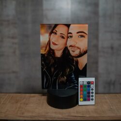Lampada con Stampa Personalizzata effetto Cartoon Regplex Base LED RGB - immagine 2