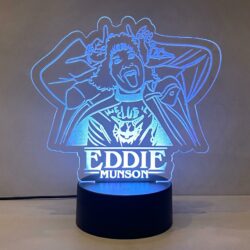 Lampada Eddie Munson Stranger Things con Scritta Personalizzata Regplex Base LED RGB - immagine 6
