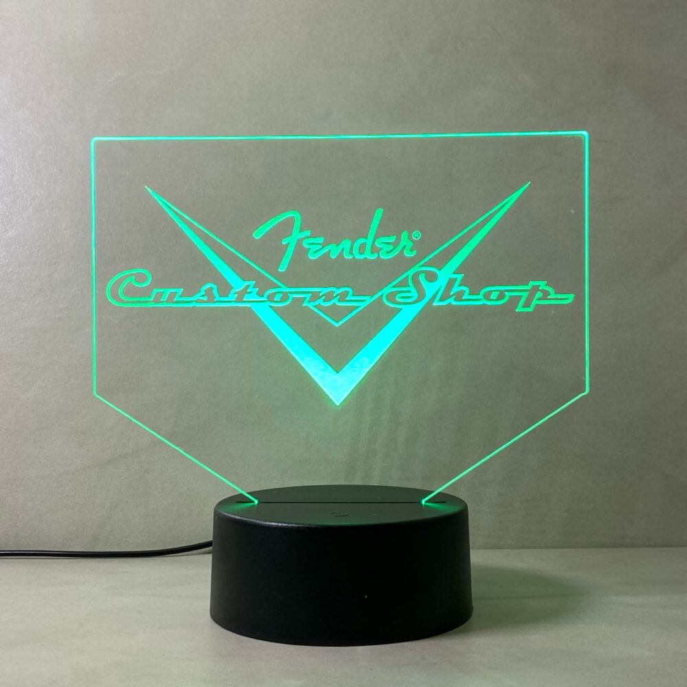 Lampada Fender Custom Shop con Scritta Personalizzata Regplex Base LED RGB - immagine 8