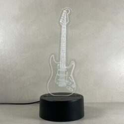 Lampada Fender Stratocaster con Scritta Personalizzata Regplex Base LED RGB - immagine 4