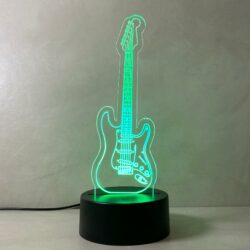 Lampada Fender Stratocaster con Scritta Personalizzata Regplex Base LED RGB - immagine 7