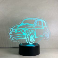 Lampada Fiat 500 con Scritta Personalizzata Regplex Base LED RGB - immagine 2