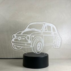 Lampada Fiat 500 con Scritta Personalizzata Regplex Base LED RGB - immagine 3