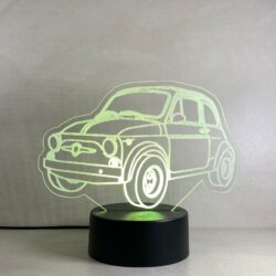 Lampada Fiat 500 con Scritta Personalizzata Regplex Base LED RGB - immagine 4