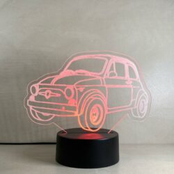 Lampada Fiat 500 con Scritta Personalizzata Regplex Base LED RGB - immagine 5