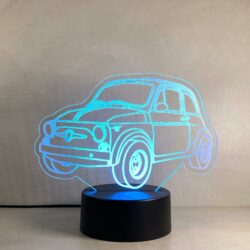 Lampada Fiat 500 con Scritta Personalizzata Regplex Base LED RGB - immagine 7