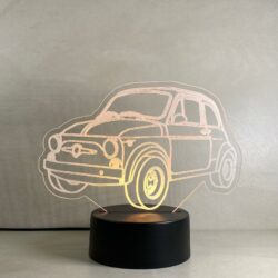 Lampada Fiat 500 con Scritta Personalizzata Regplex Base LED RGB - immagine 8