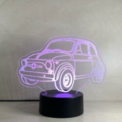 Lampada Fiat 500 con Scritta Personalizzata Regplex Base LED RGB - immagine 9