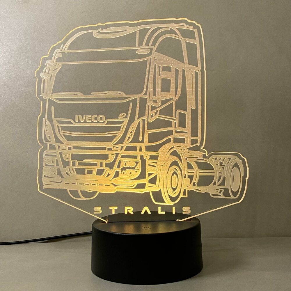 Lampada Iveco Stralis con Scritta Personalizzata Regplex Base LED RGB - immagine 3
