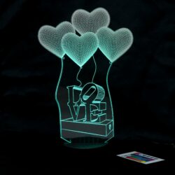 Lampada Love Regplex Base LED RGB - immagine 7