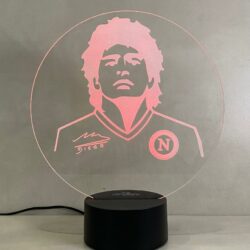 Lampada Maradona con Scritta Personalizzata Regplex Base LED RGB - immagine 3